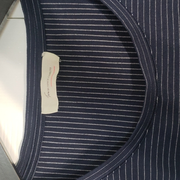 Two by Vince Caputo Sleeveless Hi Low Striped Top Navy and White XXL - Picture 3 of 3